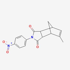 molecular formula C16H14N2O4 B3977841 8-methyl-4-(4-nitrophenyl)-4-azatricyclo[5.2.1.0~2,6~]dec-8-ene-3,5-dione 