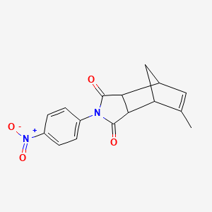 molecular formula C16H14N2O4 B3977841 5-methyl-2-(4-nitrophenyl)-3a,4,7,7a-tetrahydro-1H-4,7-methanoisoindole-1,3(2H)-dione 