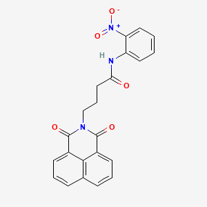 molecular formula C22H17N3O5 B3977843 4-(1,3-dioxo-1H-benzo[de]isoquinolin-2(3H)-yl)-N-(2-nitrophenyl)butanamide 