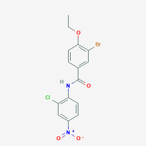 molecular formula C15H12BrClN2O4 B3977855 3-bromo-N-(2-chloro-4-nitrophenyl)-4-ethoxybenzamide 