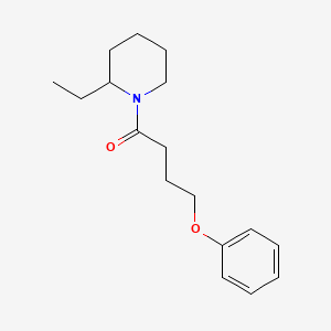 molecular formula C17H25NO2 B3977859 2-ethyl-1-(4-phenoxybutanoyl)piperidine 