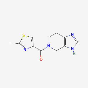 molecular formula C11H12N4OS B3977867 5-[(2-methyl-1,3-thiazol-4-yl)carbonyl]-4,5,6,7-tetrahydro-1H-imidazo[4,5-c]pyridine 