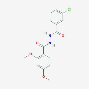 molecular formula C16H15ClN2O4 B397787 N'-(3-chlorobenzoyl)-2,4-dimethoxybenzohydrazide CAS No. 5797-42-2