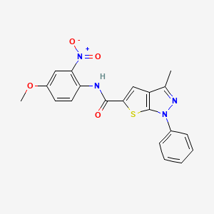 molecular formula C20H16N4O4S B3977886 N-(4-methoxy-2-nitrophenyl)-3-methyl-1-phenyl-1H-thieno[2,3-c]pyrazole-5-carboxamide 