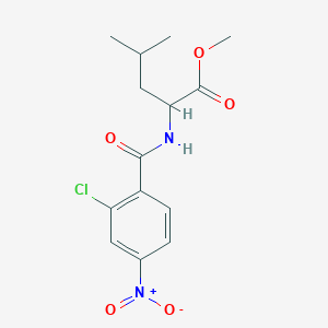molecular formula C14H17ClN2O5 B3977887 methyl N-(2-chloro-4-nitrobenzoyl)leucinate 