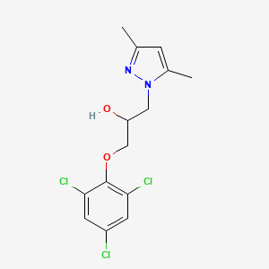 molecular formula C14H15Cl3N2O2 B3977902 1-(3,5-dimethyl-1H-pyrazol-1-yl)-3-(2,4,6-trichlorophenoxy)-2-propanol 