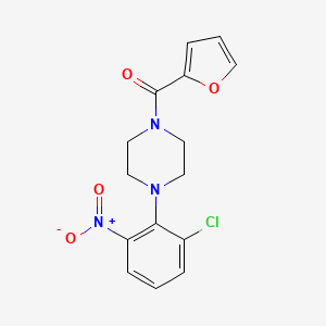molecular formula C15H14ClN3O4 B3977915 1-(2-chloro-6-nitrophenyl)-4-(2-furoyl)piperazine 