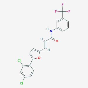 (2E)-3-[5-(2,4-dichlorophenyl)furan-2-yl]-N-[3-(trifluoromethyl)phenyl]prop-2-enamide