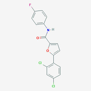 molecular formula C17H10Cl2FNO2 B397793 5-(2,4-dichlorophenyl)-N-(4-fluorophenyl)-2-furamide 