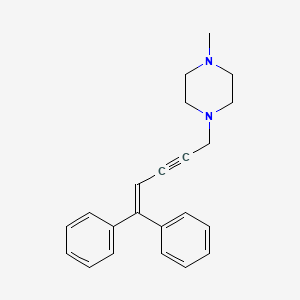 molecular formula C22H24N2 B3977933 1-(5,5-diphenyl-4-penten-2-yn-1-yl)-4-methylpiperazine 