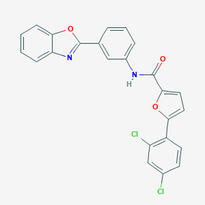 molecular formula C24H14Cl2N2O3 B397794 N-[3-(1,3-benzoxazol-2-yl)phenyl]-5-(2,4-dichlorophenyl)furan-2-carboxamide 