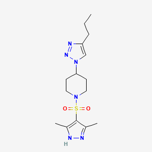 molecular formula C15H24N6O2S B3977941 1-[(3,5-dimethyl-1H-pyrazol-4-yl)sulfonyl]-4-(4-propyl-1H-1,2,3-triazol-1-yl)piperidine 