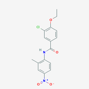 molecular formula C16H15ClN2O4 B3977949 3-chloro-4-ethoxy-N-(2-methyl-4-nitrophenyl)benzamide 