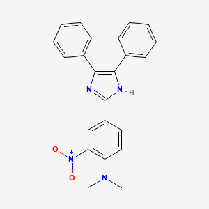 molecular formula C23H20N4O2 B3977951 4-(4,5-diphenyl-1H-imidazol-2-yl)-N,N-dimethyl-2-nitroaniline 