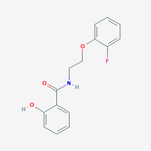 molecular formula C15H14FNO3 B3977976 N-[2-(2-fluorophenoxy)ethyl]-2-hydroxybenzamide 