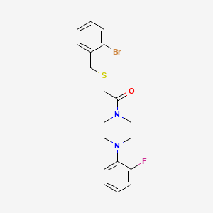 molecular formula C19H20BrFN2OS B3977989 1-{[(2-bromobenzyl)thio]acetyl}-4-(2-fluorophenyl)piperazine 