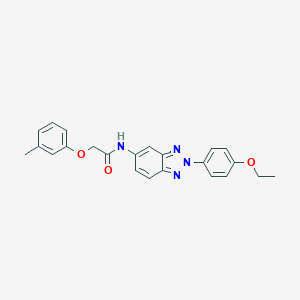 molecular formula C23H22N4O3 B397799 N-[2-(4-ethoxyphenyl)-2H-1,2,3-benzotriazol-5-yl]-2-(3-methylphenoxy)acetamide 