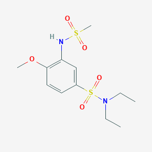 molecular formula C12H20N2O5S2 B3978009 N,N-diethyl-4-methoxy-3-[(methylsulfonyl)amino]benzenesulfonamide 