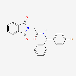 N-[(4-bromophenyl)(phenyl)methyl]-2-(1,3-dioxo-1,3-dihydro-2H-isoindol-2-yl)acetamide