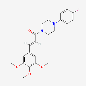 molecular formula C22H25FN2O4 B3978023 1-(4-fluorophenyl)-4-[3-(3,4,5-trimethoxyphenyl)acryloyl]piperazine 
