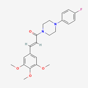 molecular formula C22H25FN2O4 B3978023 (E)-1-[4-(4-FLUOROPHENYL)PIPERAZINO]-3-(3,4,5-TRIMETHOXYPHENYL)-2-PROPEN-1-ONE 