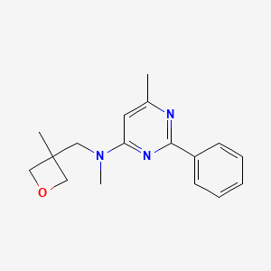 N,6-dimethyl-N-[(3-methyloxetan-3-yl)methyl]-2-phenylpyrimidin-4-amine