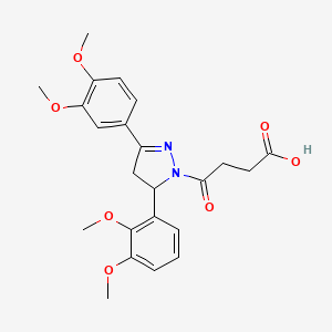 4-[5-(2,3-dimethoxyphenyl)-3-(3,4-dimethoxyphenyl)-4,5-dihydro-1H-pyrazol-1-yl]-4-oxobutanoic acid