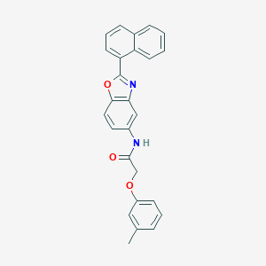 2-(3-methylphenoxy)-N-[2-(1-naphthyl)-1,3-benzoxazol-5-yl]acetamide