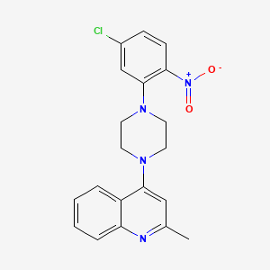 molecular formula C20H19ClN4O2 B3978074 4-[4-(5-chloro-2-nitrophenyl)-1-piperazinyl]-2-methylquinoline 