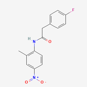 molecular formula C15H13FN2O3 B3978085 2-(4-fluorophenyl)-N-(2-methyl-4-nitrophenyl)acetamide 