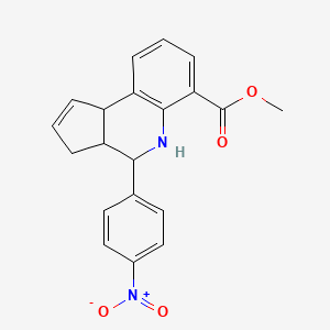 methyl 4-(4-nitrophenyl)-3a,4,5,9b-tetrahydro-3H-cyclopenta[c]quinoline-6-carboxylate