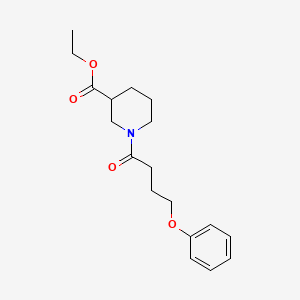 molecular formula C18H25NO4 B3978167 ethyl 1-(4-phenoxybutanoyl)-3-piperidinecarboxylate 