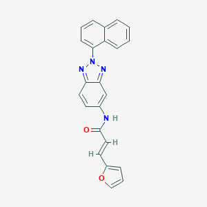 molecular formula C23H16N4O2 B397817 3-(2-furyl)-N-[2-(1-naphthyl)-2H-1,2,3-benzotriazol-5-yl]acrylamide 