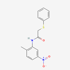 molecular formula C15H14N2O3S B3978172 N-(2-methyl-5-nitrophenyl)-2-(phenylthio)acetamide 