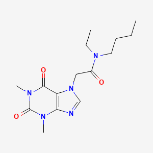 molecular formula C15H23N5O3 B3978193 N-butyl-2-(1,3-dimethyl-2,6-dioxo-1,2,3,6-tetrahydro-7H-purin-7-yl)-N-ethylacetamide 