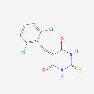 molecular formula C11H6Cl2N2O2S B397821 5-(2,6-Dichlorobenzylidene)-2-thioxohexahydropyrimidine-4,6-dione 