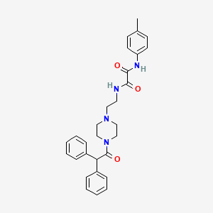 molecular formula C29H32N4O3 B3978220 N-{2-[4-(diphenylacetyl)-1-piperazinyl]ethyl}-N'-(4-methylphenyl)ethanediamide 