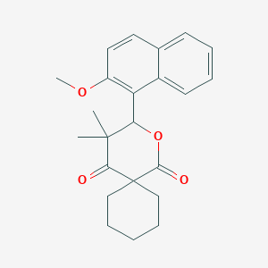 molecular formula C23H26O4 B3978231 3-(2-methoxy-1-naphthyl)-4,4-dimethyl-2-oxaspiro[5.5]undecane-1,5-dione 