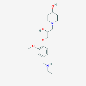 molecular formula C19H30N2O4 B3978235 1-(3-{4-[(allylamino)methyl]-2-methoxyphenoxy}-2-hydroxypropyl)-4-piperidinol 
