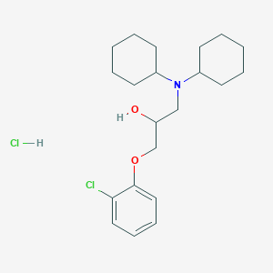 molecular formula C21H33Cl2NO2 B3978251 1-(2-chlorophenoxy)-3-(dicyclohexylamino)-2-propanol hydrochloride CAS No. 1052409-41-2