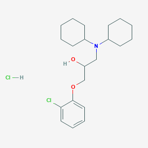 molecular formula C21H33Cl2NO2 B3978251 1-(2-Chlorophenoxy)-3-(dicyclohexylamino)propan-2-ol;hydrochloride CAS No. 1052409-41-2