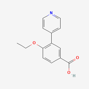 molecular formula C14H13NO3 B3978266 4-ethoxy-3-pyridin-4-ylbenzoic acid 