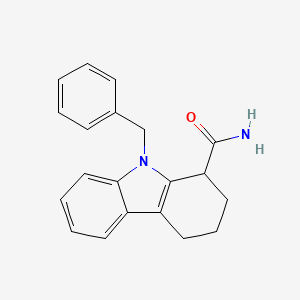 molecular formula C20H20N2O B3978282 9-benzyl-2,3,4,9-tetrahydro-1H-carbazole-1-carboxamide 