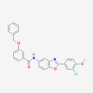 molecular formula C28H21ClN2O4 B397830 3-(benzyloxy)-N-[2-(3-chloro-4-methoxyphenyl)-1,3-benzoxazol-5-yl]benzamide 