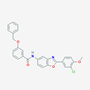 3-(benzyloxy)-N-[2-(3-chloro-4-methoxyphenyl)-1,3-benzoxazol-5-yl]benzamide