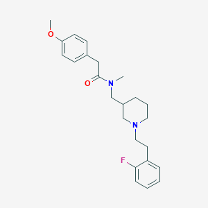 N-({1-[2-(2-fluorophenyl)ethyl]-3-piperidinyl}methyl)-2-(4-methoxyphenyl)-N-methylacetamide