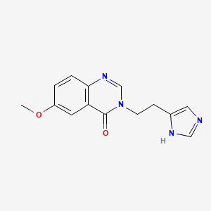molecular formula C14H14N4O2 B3978342 3-[2-(1H-imidazol-4-yl)ethyl]-6-methoxyquinazolin-4(3H)-one 