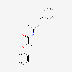 molecular formula C19H23NO2 B3978346 N-(1-methyl-3-phenylpropyl)-2-phenoxypropanamide 