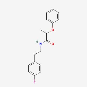 molecular formula C17H18FNO2 B3978354 N-[2-(4-fluorophenyl)ethyl]-2-phenoxypropanamide 