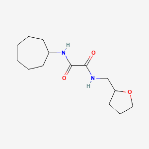 molecular formula C14H24N2O3 B3978386 N'-cycloheptyl-N-(oxolan-2-ylmethyl)oxamide 